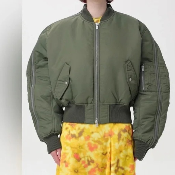 Acne Studios Olive Bomber Jacket - Picture 10 of 15